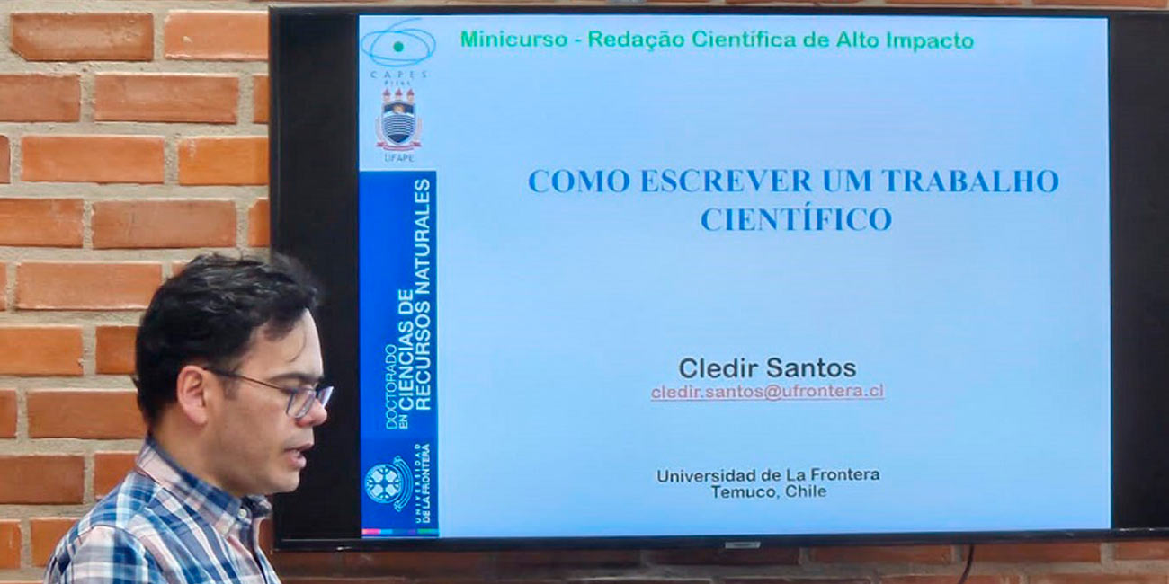 Investigador UFRO dictó curso sobre escritura científica en la Universidade Federal do Agreste de Pernambuco, Brasil